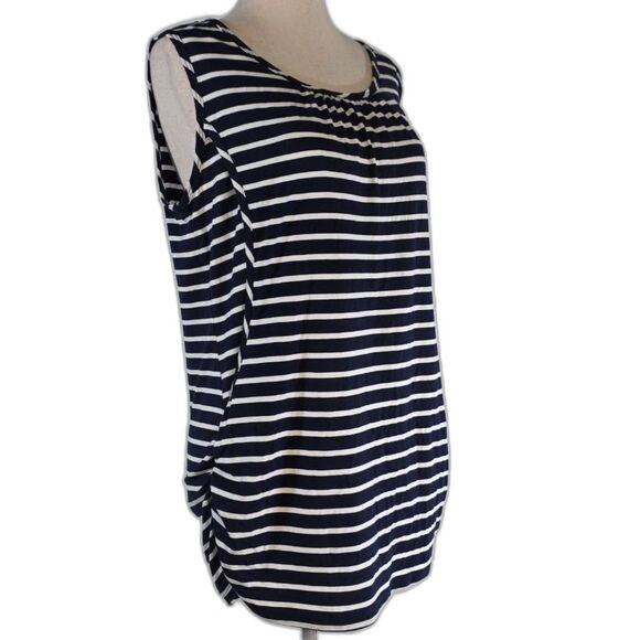 SmallShow Navy Striped Tank Top for Maternity and Nursing Size Medium - Picture 3 of 13